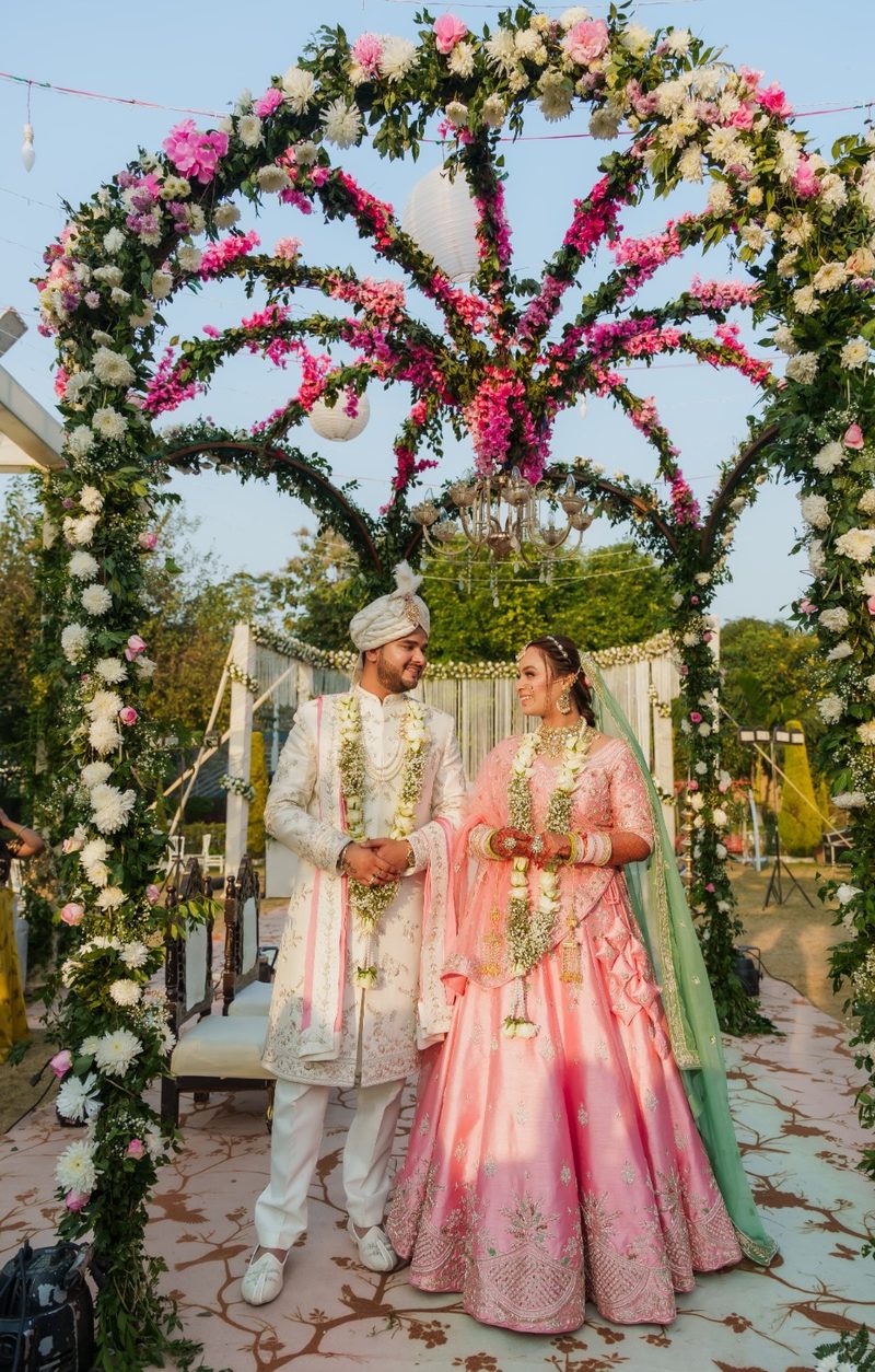 Destination wedding mandap set amid the forests of Jim Corbett